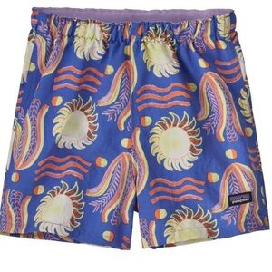 Patagonia Baggies Shorts unisex girls boys size 5T Hobson float blue print